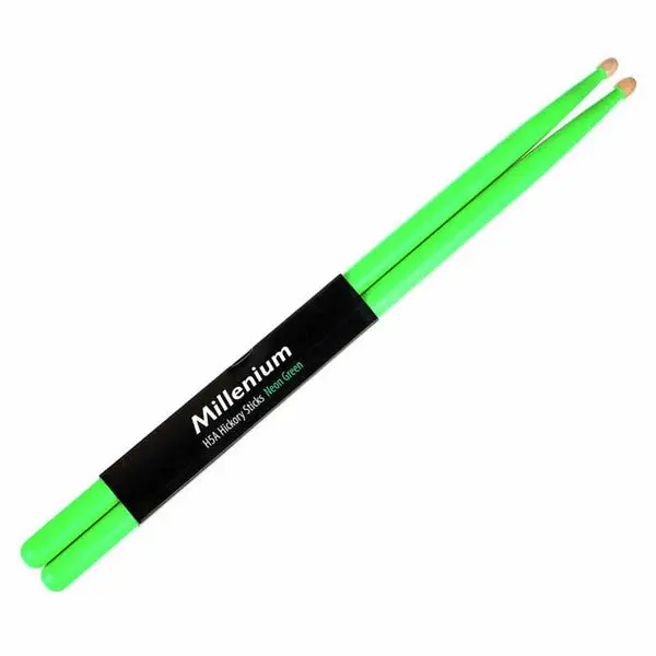 Millenium H5A Hickory Sticks Neon Green Ausverkauf