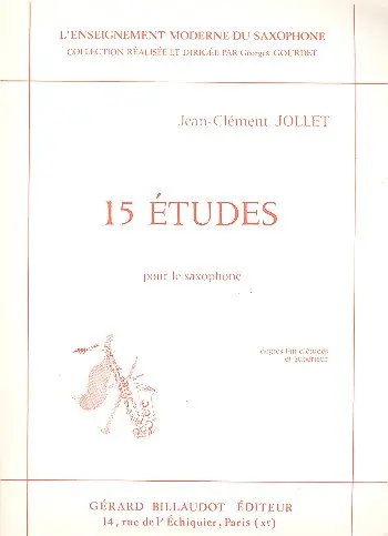 15 études pour saxophone Echt