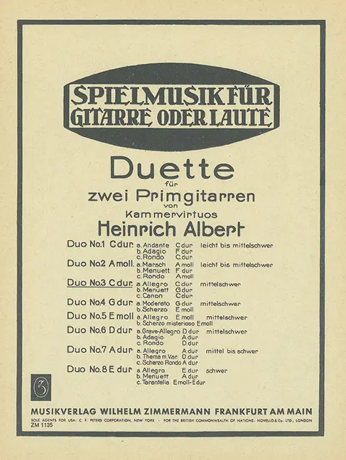 Neue Ware Duo C-Dur Nr.3