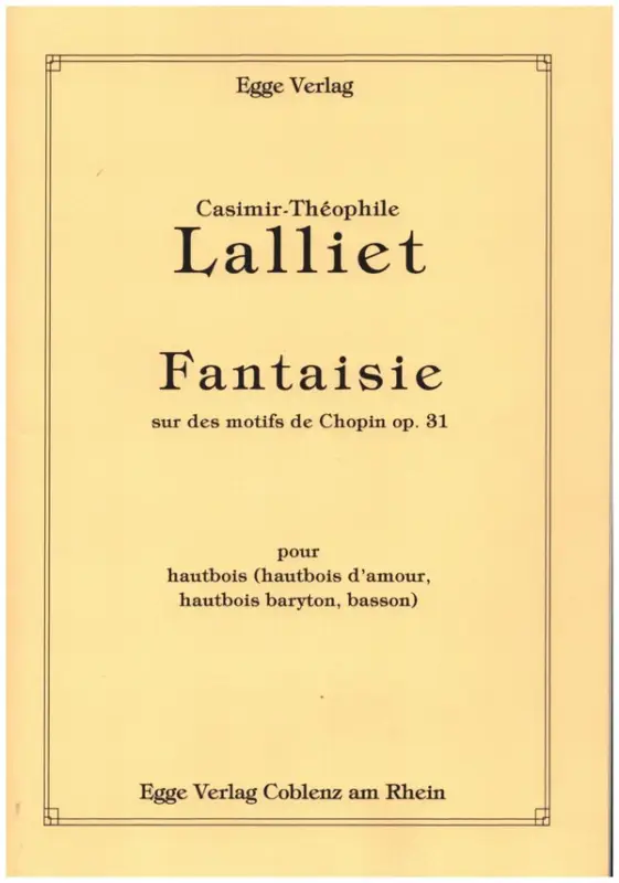 Billig Fantaisie sur des motifs de Chopin op.31