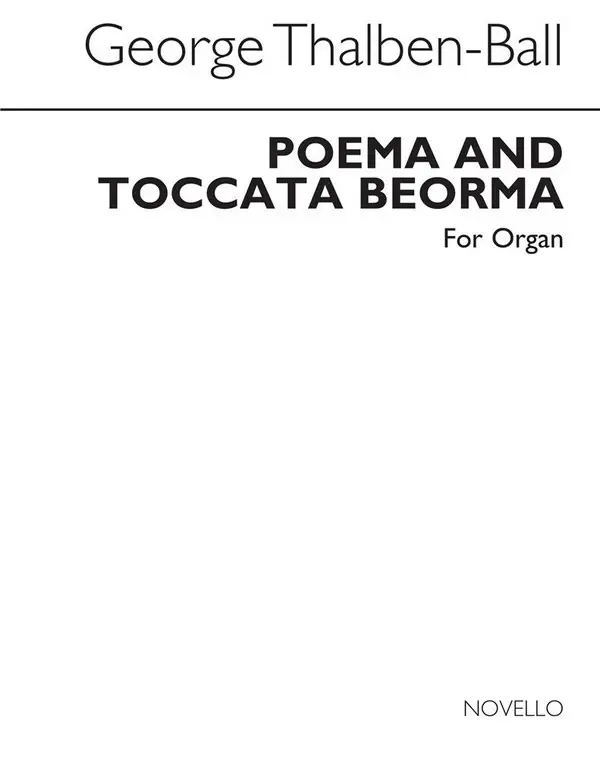 Poema and Toccata Beorma for organ Abverkauf