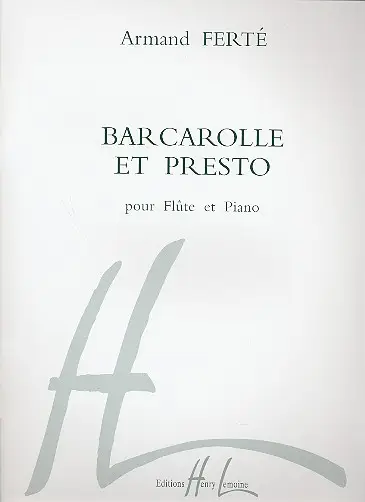 Garantierte Lieferung Barcarole et presto pour flute et piano