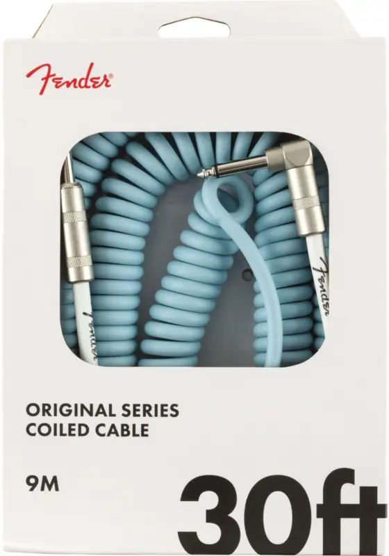 Aktuell Fender ORIGINAL COIL CABLE STRAIGHT-ANGLE 30' DAPHNE BLUE