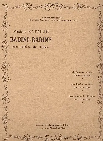 Angebot Badine-Badine pour saxophone alto