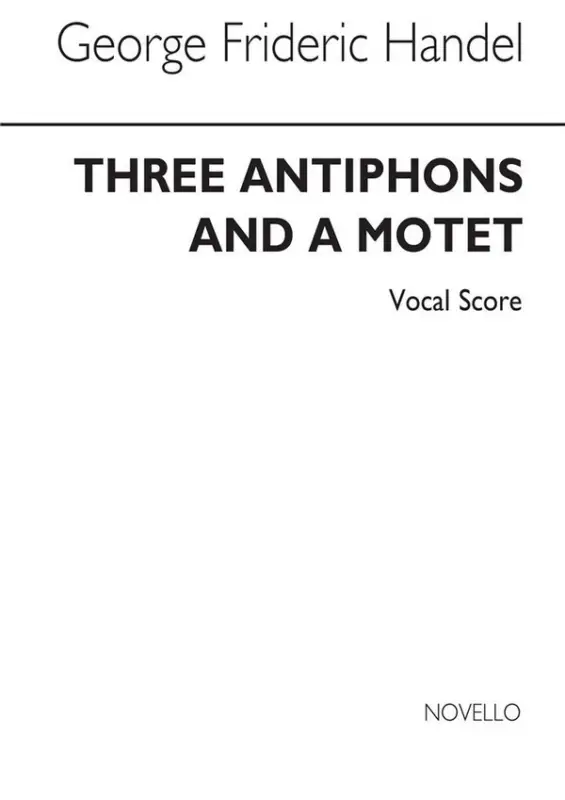 Super-Preis 3 Antiphons and a Motet . for soprano,