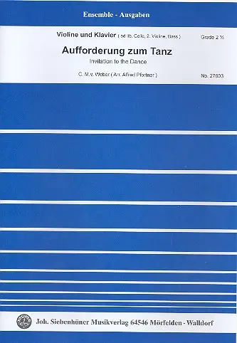Aufforderung zum Tanz . für Violine und Abverkauf