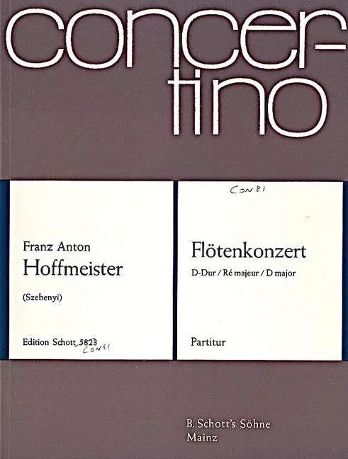 Beliebt Flötenkonzert D-Dur