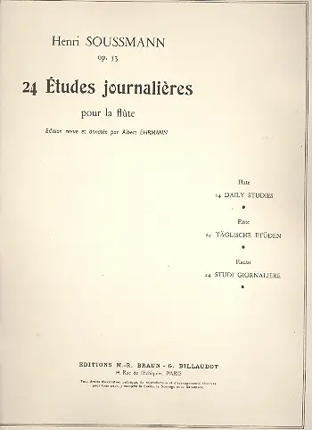 Solange Der Vorrat Reicht 24 Études journalières op.53