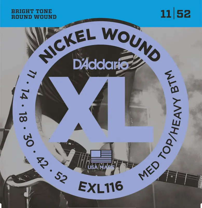 D'addario And Co EXL116-3D NICKEL WOUND ELECTRIC GUITAR STRINGS MEDIUM TOP/HEAVY BOTTOM 11-52 3 SETS Markenware