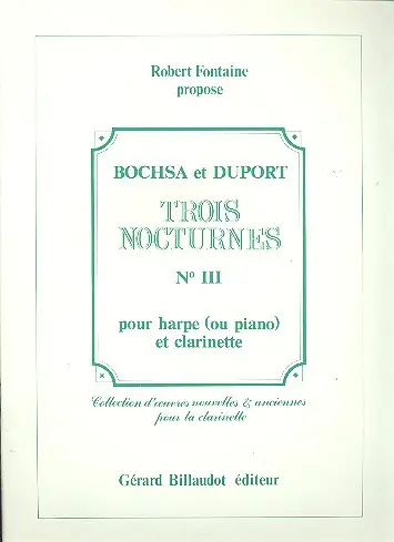 Nocturne Nr.3 für Harfe (Klavier) und Klarinette Versand Am Gleichen Tag