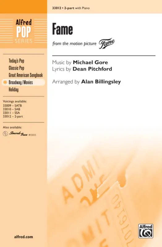 Fame for 2-part chorus and piano Highlight