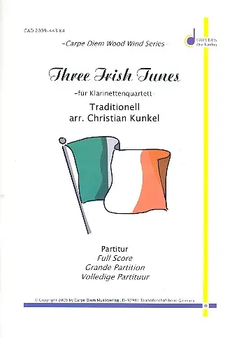 Neue Kollektion 3 irish Tunes für 4 Klarinetten
