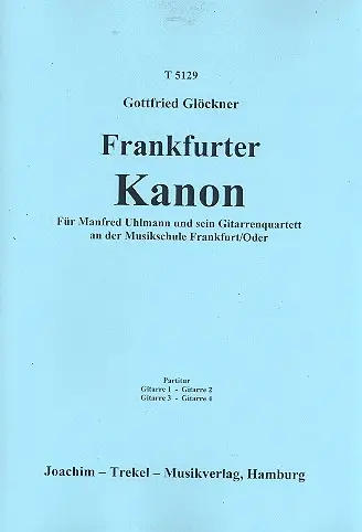 Saisonangebot Frankfurter Kanon für 4 Gitarren