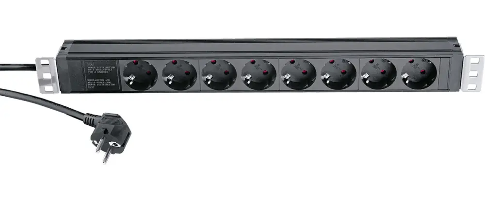 K&M 19" 230V RACK-MOUNTED POWER SOCKET 8 SOCKETS Neue Ware