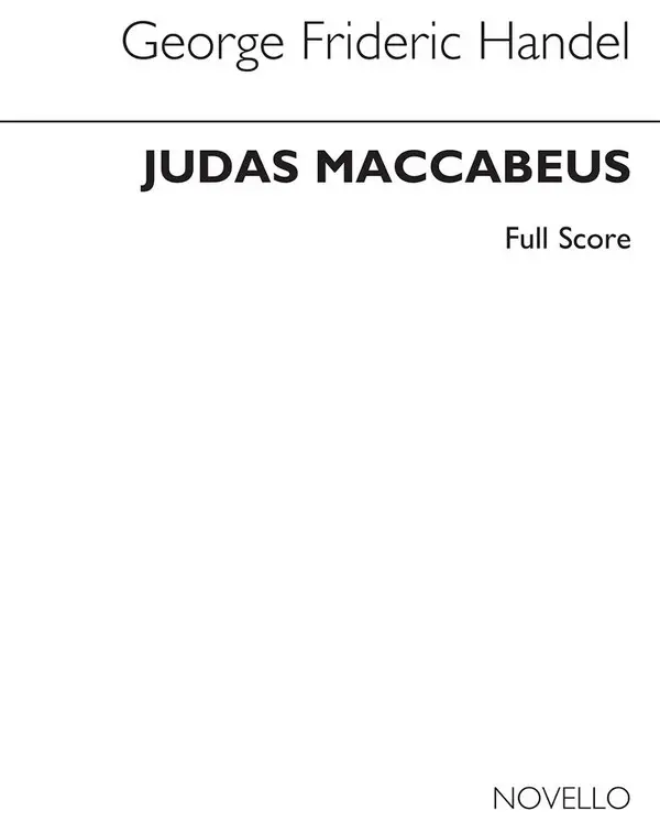 Sofort Bestellen Judas Maccabaeus for soli, mixed