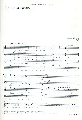Letzte Chance Johannespassion op.145 für gem Chor