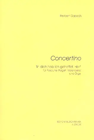 Concertino für Posaune (Fagott/Violoncello) Solange Der Vorrat Reicht