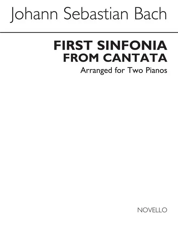 Sinfonia no.1 from Cantata no.35 for 2 pianos Sonderangebot