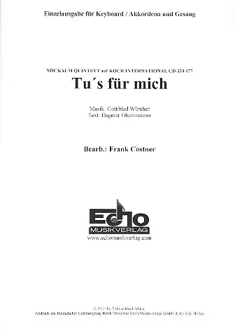 Tu's für mich: für Keyboard/Akkordeon/Gesang Kostenloser Rückversand