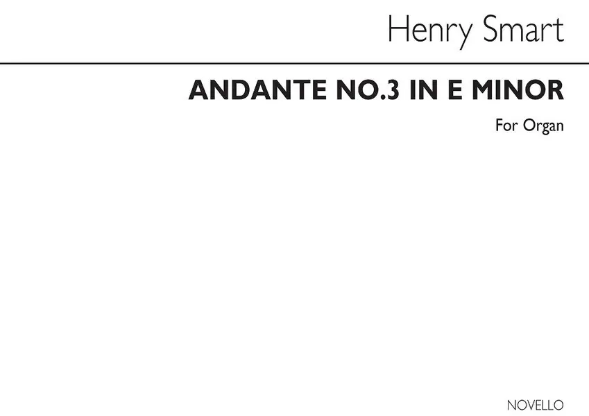 Aktuell Andante in e Minor no.3 for organ