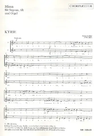 Messe für Frauenchor und Orgel Sale