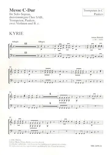 Messe C-Dur Neue Kollektion