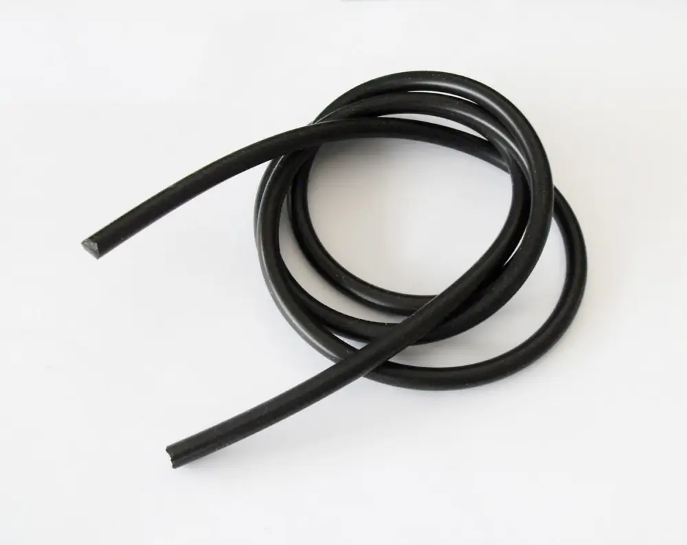 Ventilanschlaggummi Silikonschnur 5 mm schwarz 1 m Markenprodukt