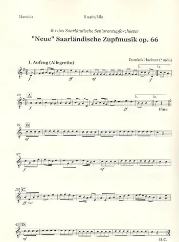 Neue saarländische Zupfmusik op.66 Expressversand
