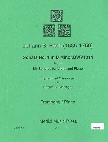 Heißes Angebot Sonata in b Minor no.1 BWV1014