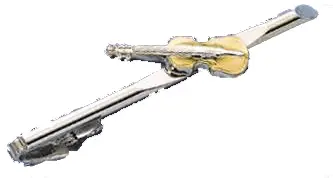 Art of Music-Krawattenhalter, Geige klein Kostenloser Versand