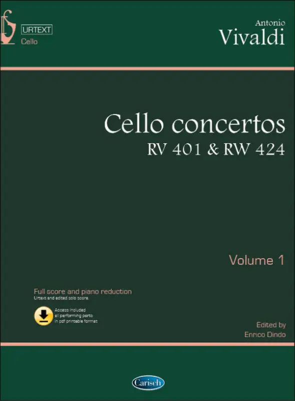Versand Am Gleichen Tag Cello Concertos RV401 and RV424 (+pdf)