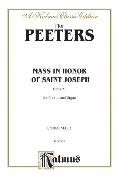 Garantierte Lieferung Mass in Honor of Saint Joseph op.21
