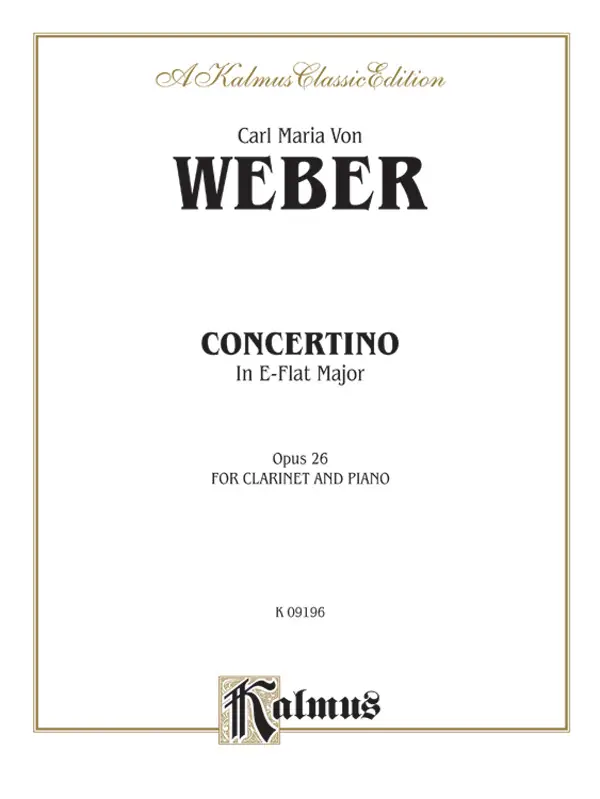 Concertino in E Flat Major op.26 for Clarinet and Orchestra Preisreduziert