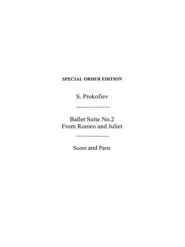2 Dances from Romeo and Julia Suite no.2 Schnäppchen