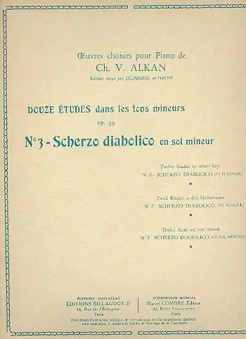 Scherzo diabolico op.39,3 pour Sale