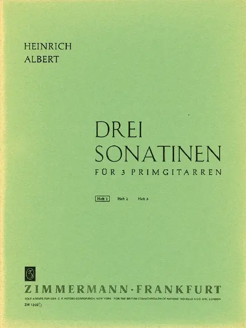 Preisreduziert Sonatine Nr.1 für 3 Primgitarren